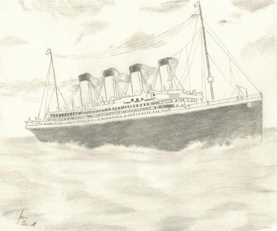 900x750 Titanic Drawing By Josh Bennett