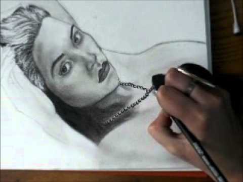 480x360 Speed Drawing Rose Titanic Charcoal