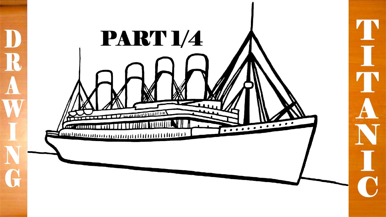1280x720 How To Draw Titanic Ship Step By Step Easy For Kids In Pencil