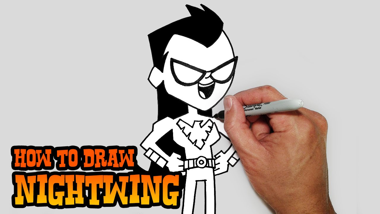 1280x720 How To Draw Nightwing Teen Titans Go