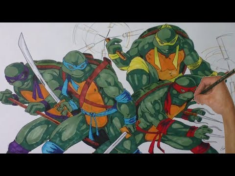 480x360 Speed Drawing Teenage Mutant Ninja Turtels