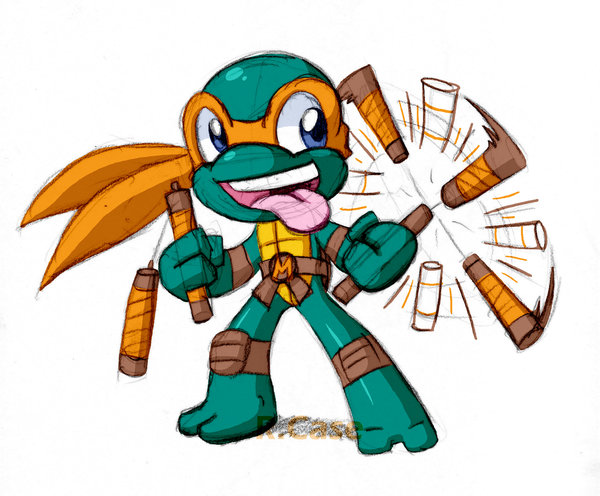 600x496 Tmnt Michelangelo By On @