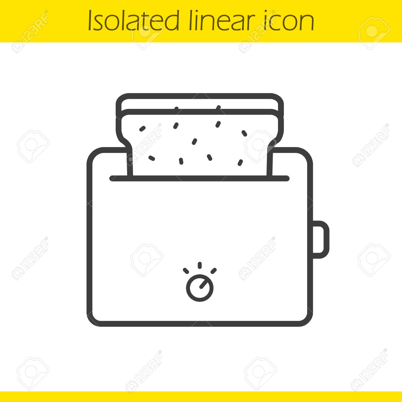 1300x1300 Toaster Linear Icon. Thin Line Illustration. Toasted Bread Contour