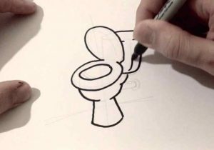 300x210 The Images Collection Of How Toilet Bowl Drawing To Draw A Step By