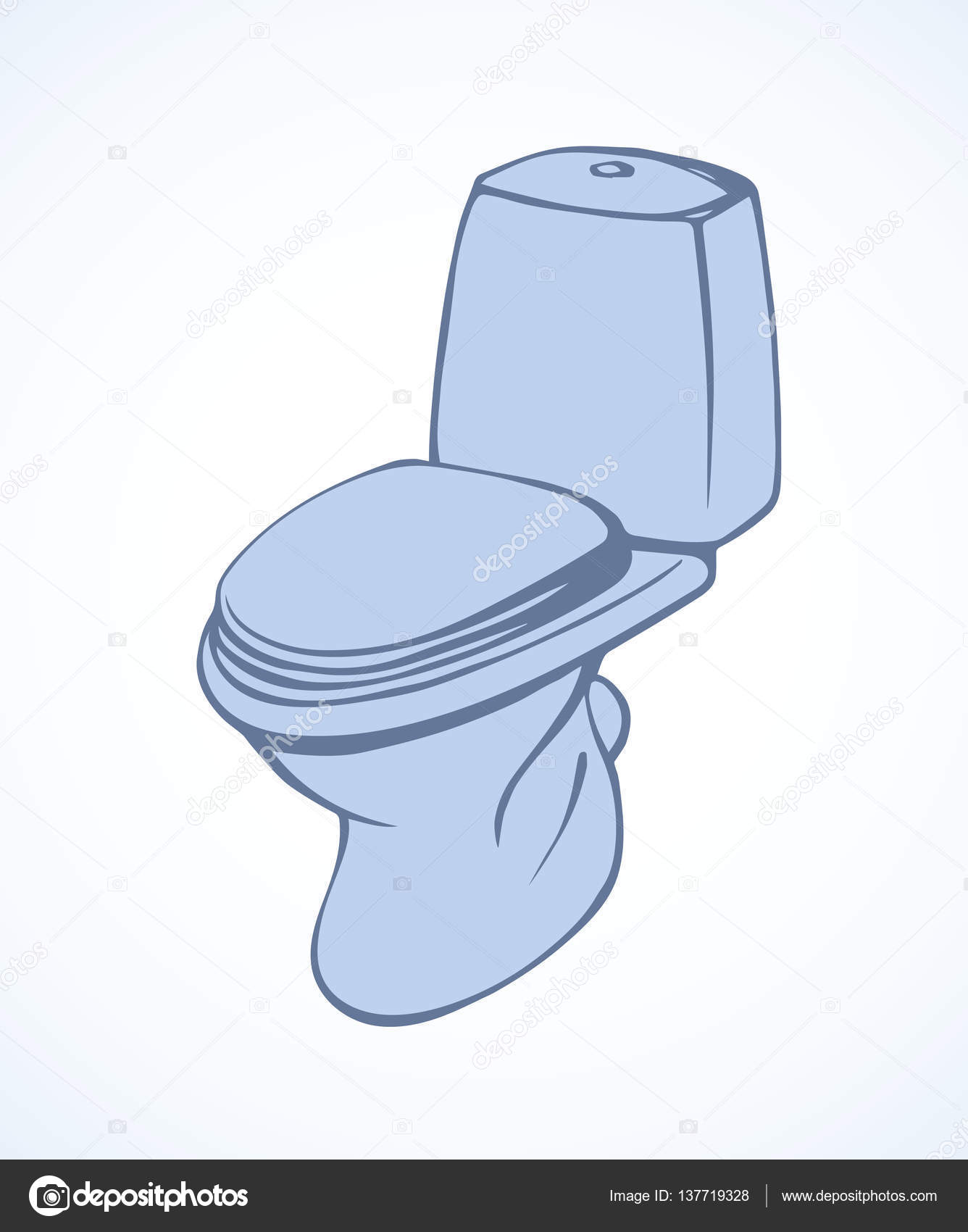 1336x1700 Toilet. Vector Drawing Stock Vector Marinka
