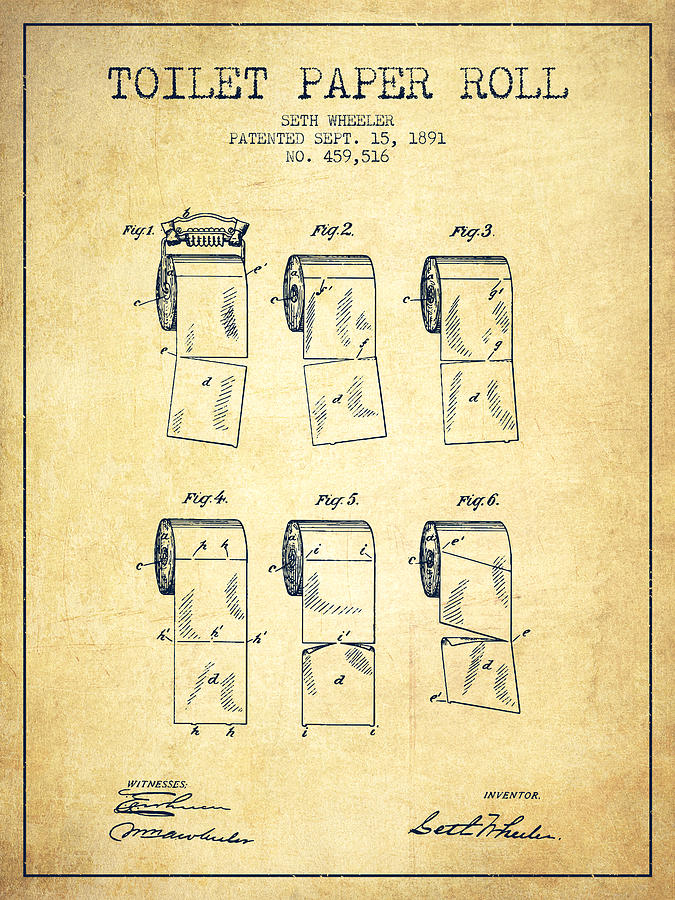 675x900 Toilet Paper Roll Patent From 1891