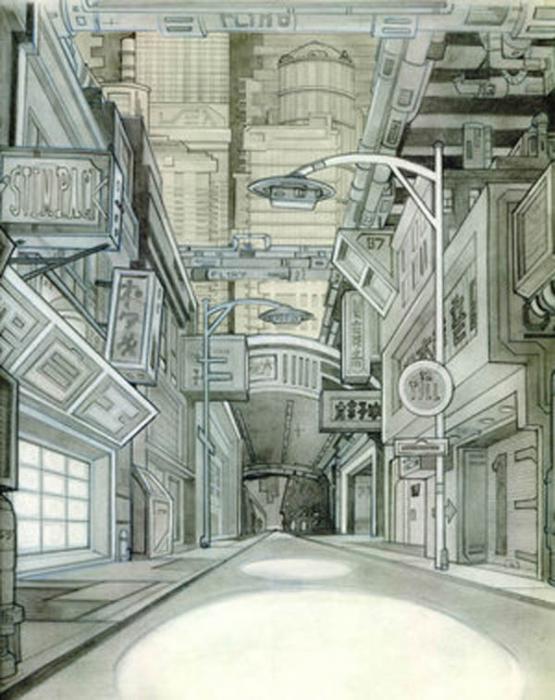 555x700 Neo Tokyo Drawing