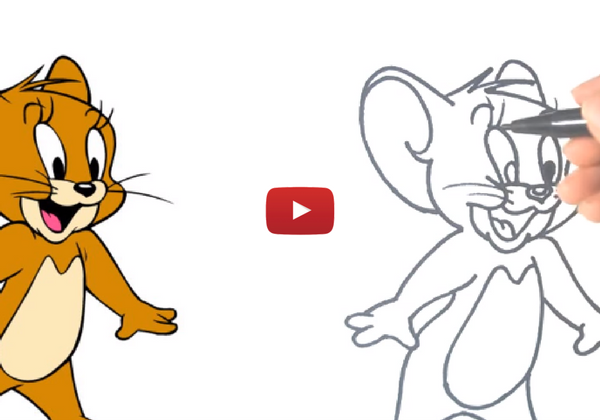 600x420 How To Draw Cartoons Tom And Jerry For Kids My How To Video Guide