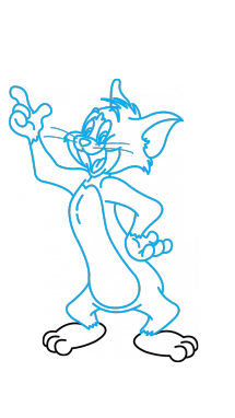 215x382 How To Draw Tom, Tom And Jerry, Cartoons, Easy Step By Step