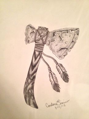290x386 Native American Tomahawk Tattoo Images Tat Ideas