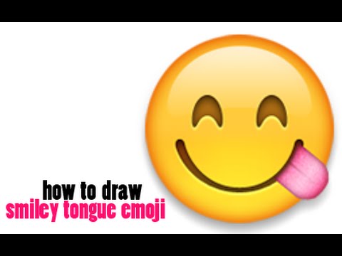 480x360 How To Draw Smiling Emoji With Tongue Sticking Out Tutorial
