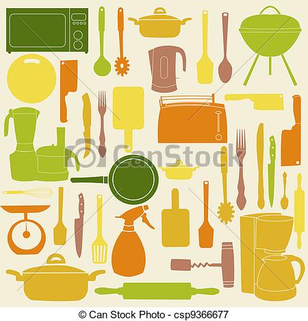 450x470 Vector Illustration Of Kitchen Tools For Cooking Vectors