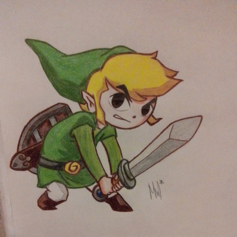486x486 Toon Link From The Legend Of Zelda Drawing. Made By Myself