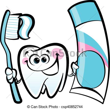 450x446 Happy Cartoon Molar Tooth Character Holding Dental Eps Vector