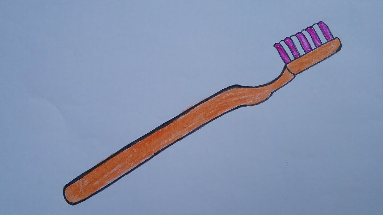 1280x720 How To Draw A Tooth Brush,with Basic Shapes,easy Drawing For Kids