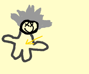 300x250 Voodoo Doll Gets Stabbed With A Toothpick (Drawing By Amy Casling)