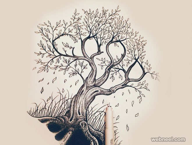 660x500 Beautiful Tree Drawings And Creative Art Ideas From Top Artists