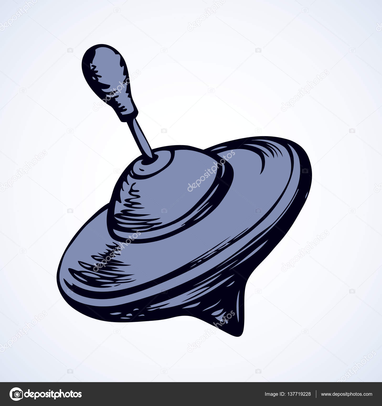 1600x1700 Spinning Top. Vector Drawing Stock Vector Marinka