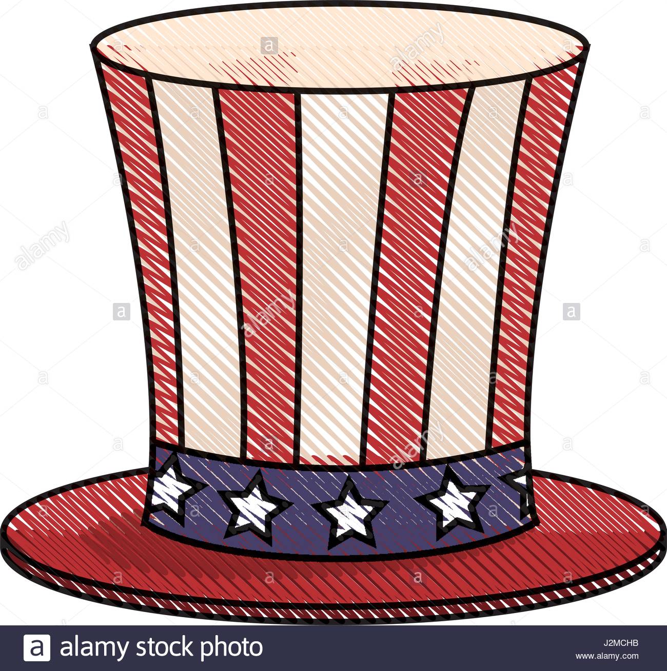 1300x1309 Drawing Top Hat Celebration Party National Decoration Stock Vector