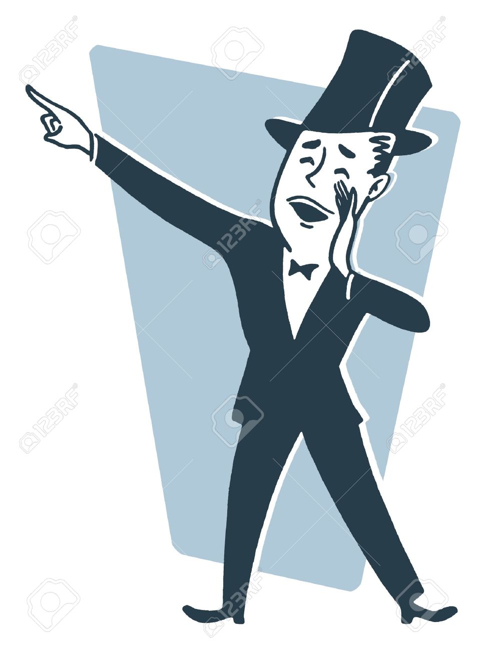 975x1300 A Cartoon Style Drawing Of A Man Dressed In A Top Hat And Tails