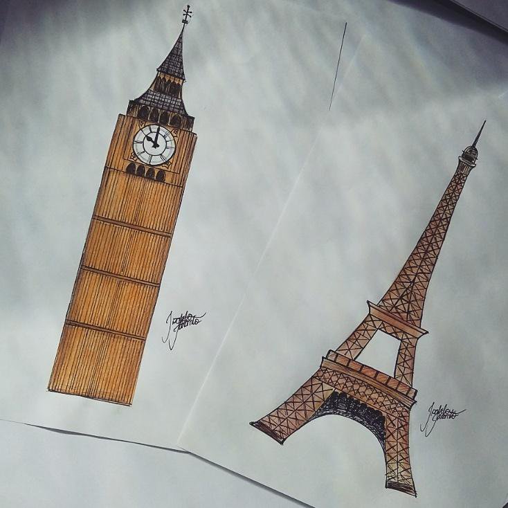 734x734 Isabela Taranto On Twitter Big Ben E Torre Eiffel!