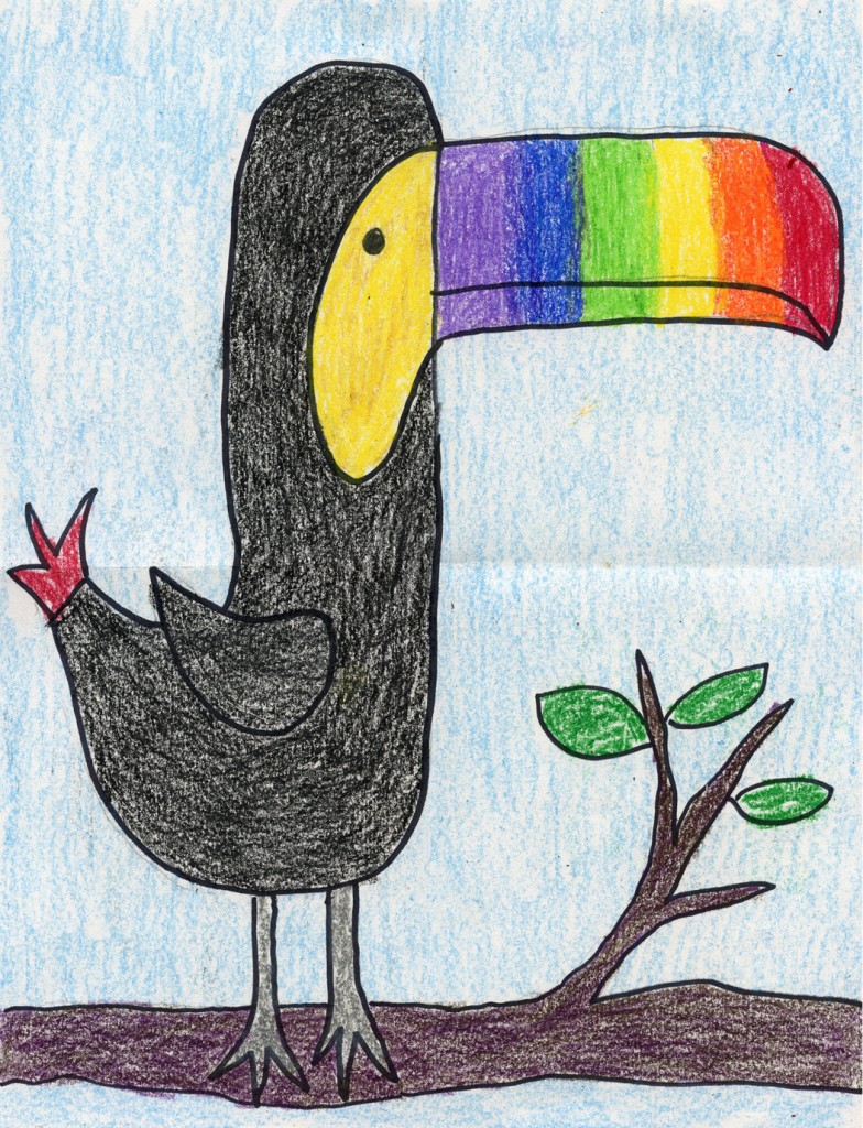 784x1024 Toucan Drawing