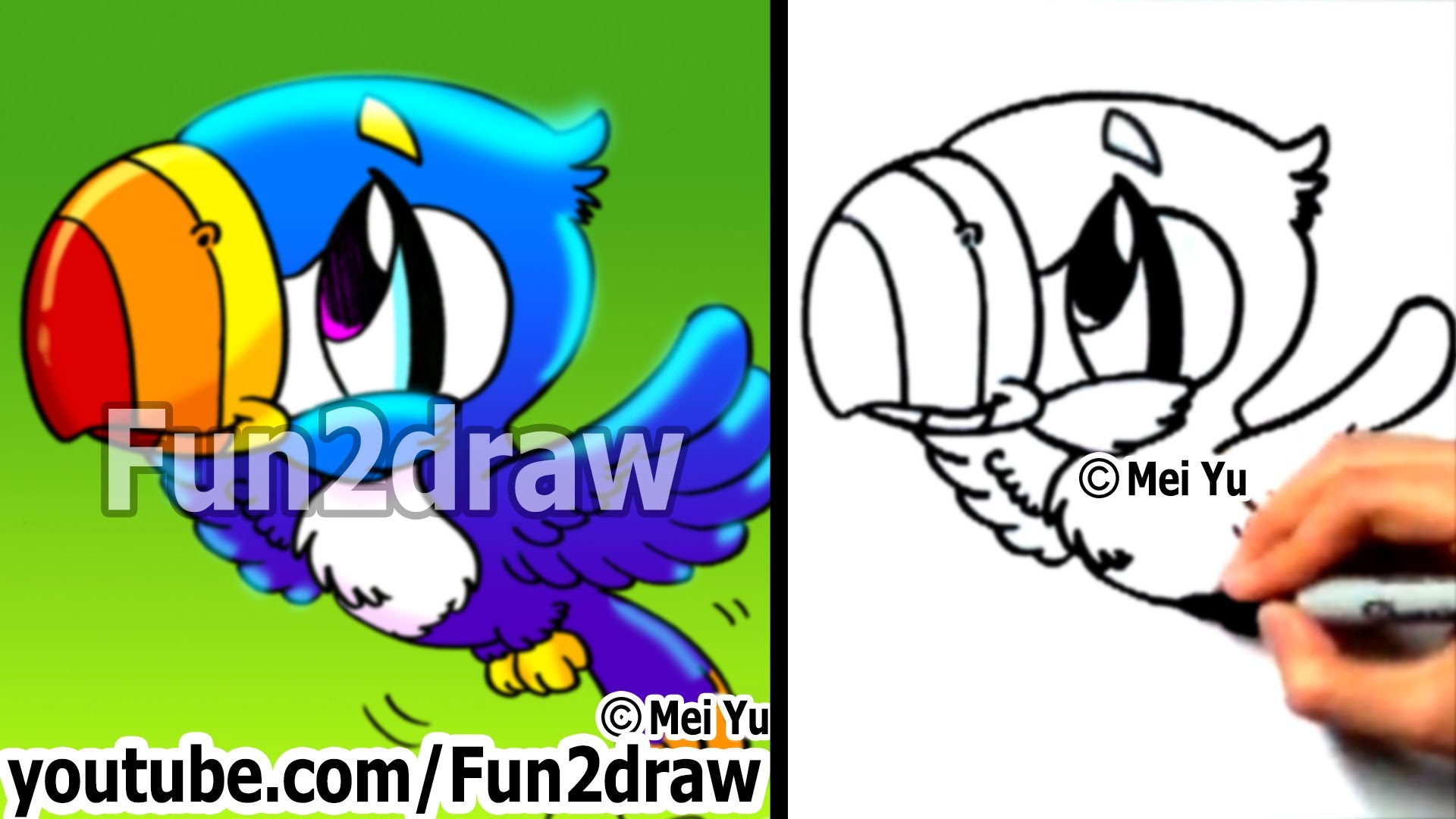 1920x1080 How To Draw A Cartoon Bird