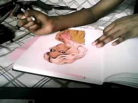 480x360 Drawing A Girl With Touch Markers
