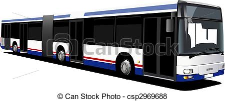 450x203 City Bus. Vector Illustration Vector