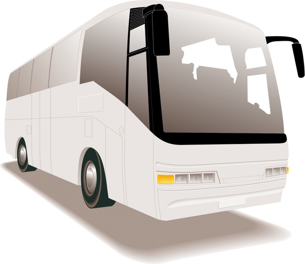 600x519 White Tour Bus Realistic Vector Illustration Free Vector In Open