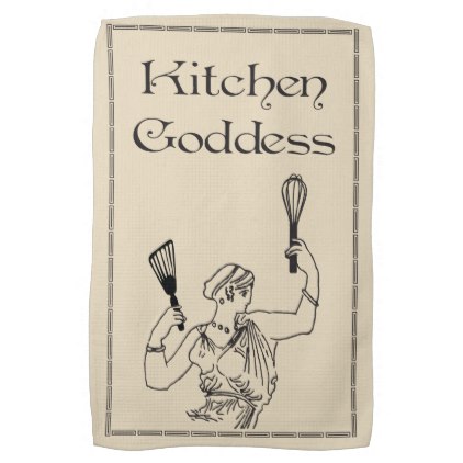 422x422 Funny Kitchen Goddess Hand Towel