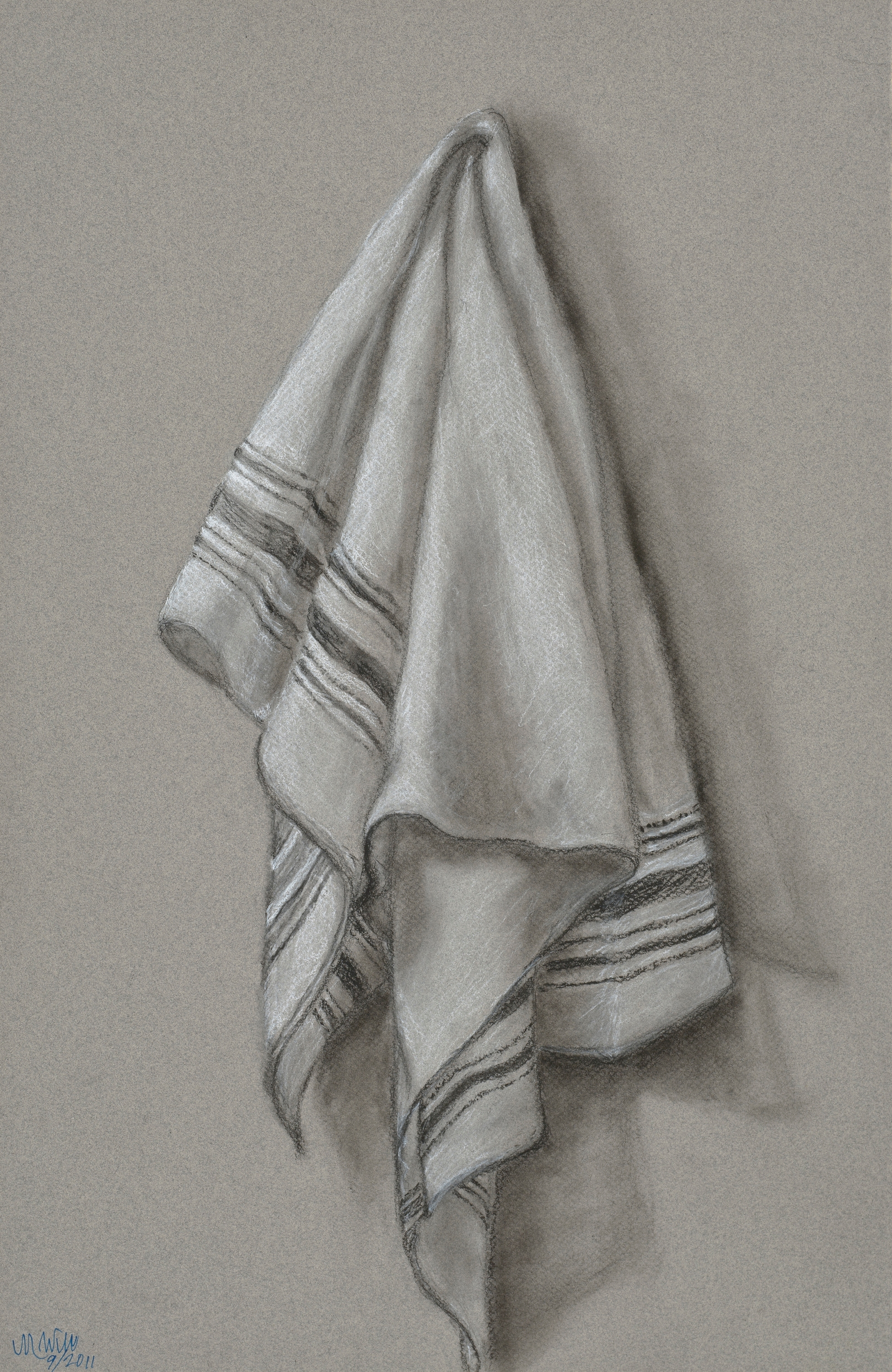 1950x3000 Dish Towel Charcoalchalkpan Pastel. Portraits