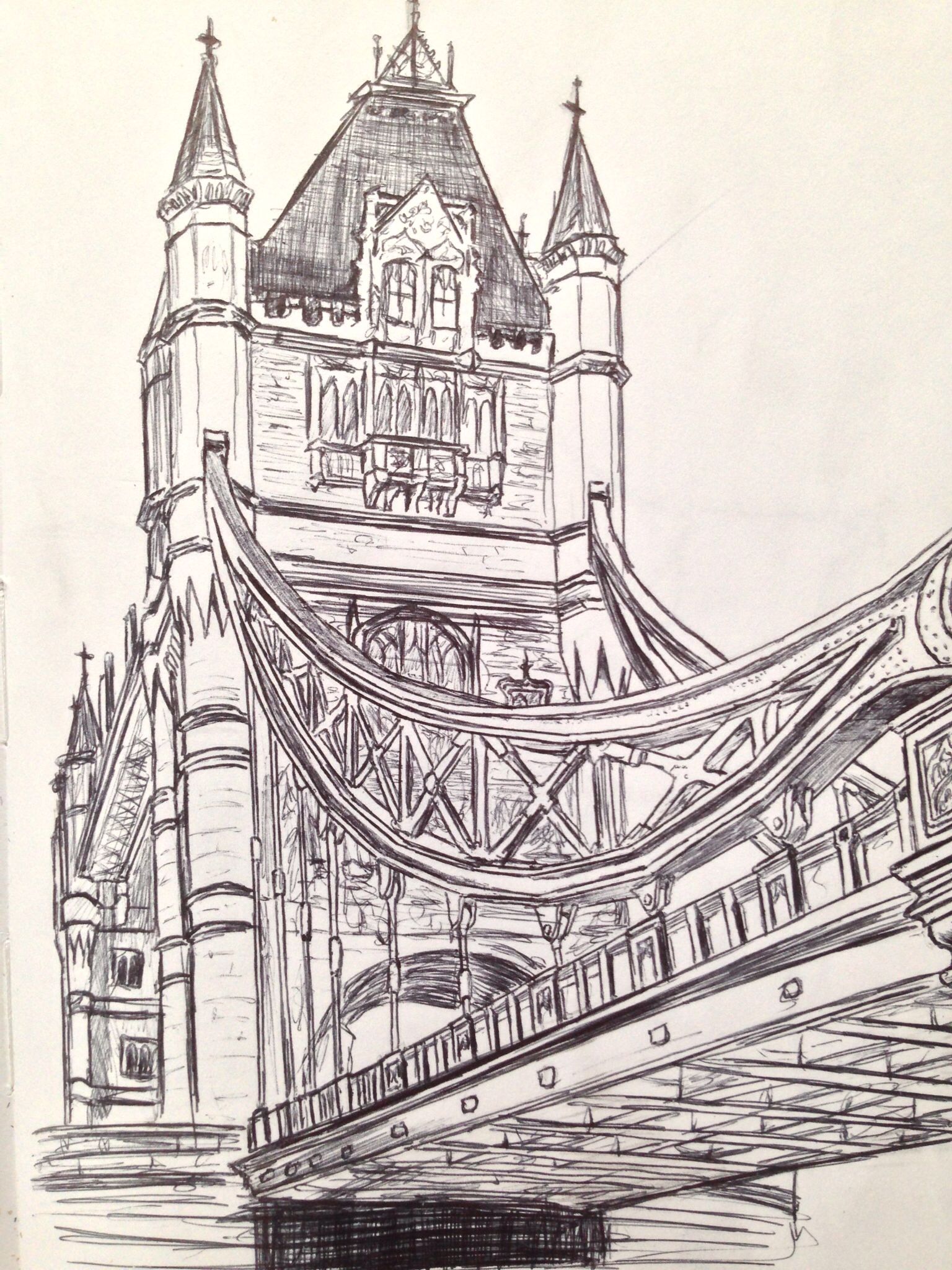 1536x2048 Tower Bridge Sketch Draw Tower Bridge, Sketches