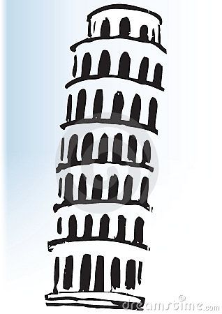 318x450 Leaning Tower Of Pisa Sketches