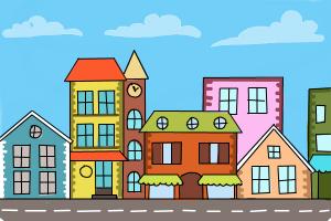 300x200 How To Draw A Town