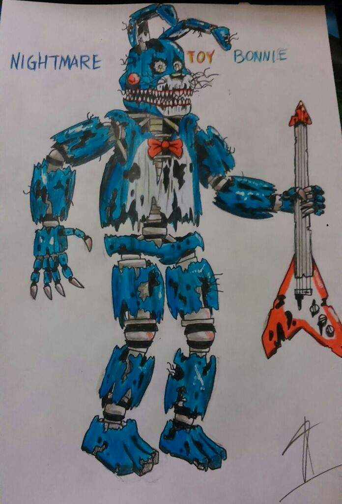 696x1024 Nightmare Toy Bonnie Drawing Five Nights At Freddy's Amino