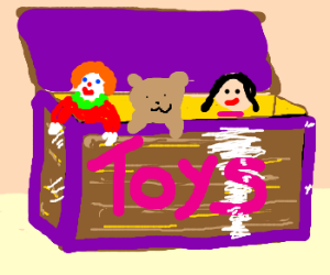 300x250 Shiny Wooden Toy Box