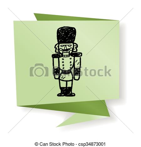 450x470 Toy Soldier Doodle Vector Clipart