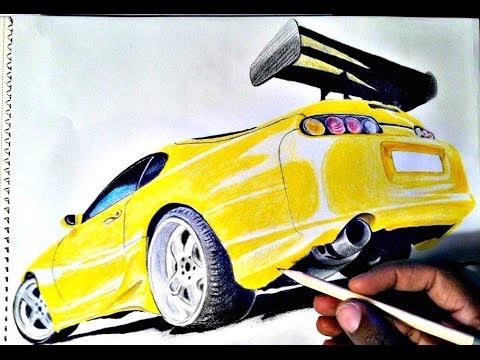 480x360 How To Draw Car (Toyota Supra)