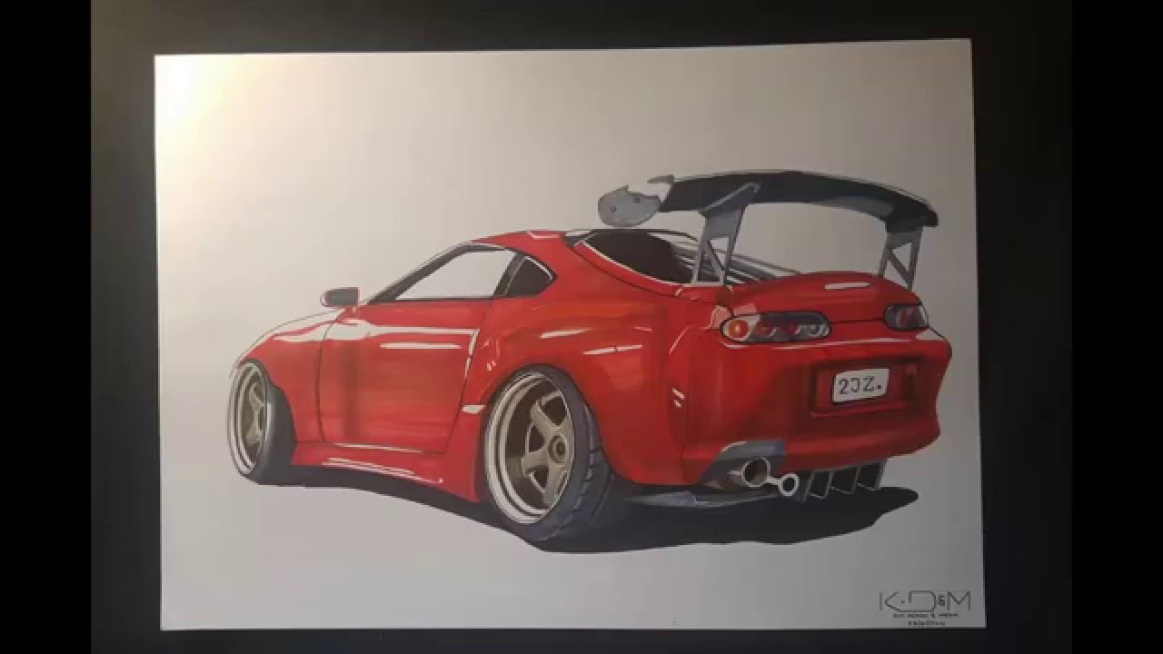1280x720 Toyota Supra Mk4 Drawing K Dampm