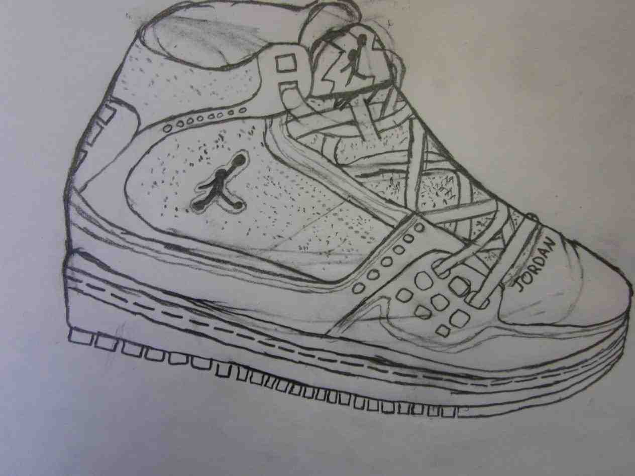 1264x948 Shoes Art Drawing