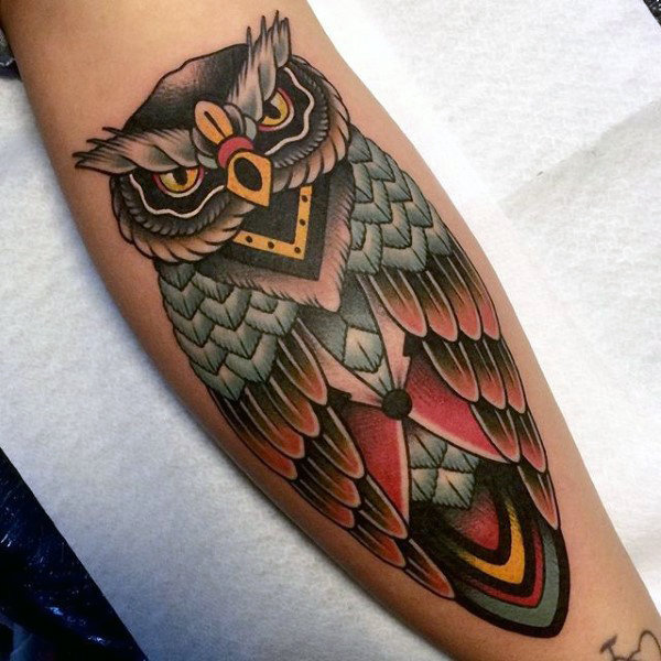 600x600 70 Traditional Owl Tattoo Designs For Men