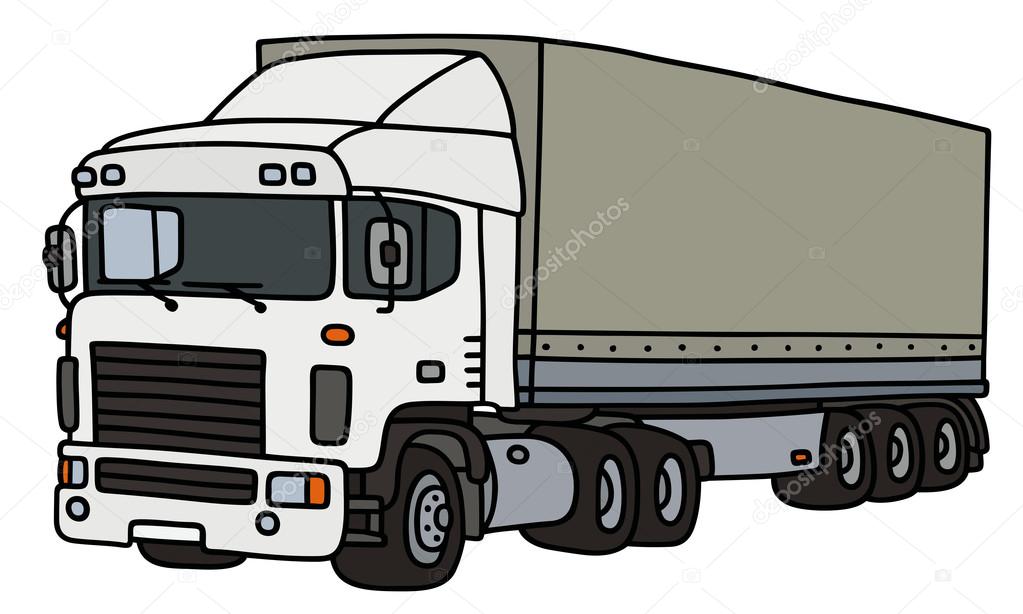 1023x614 Semi Trailer Truck Stock Vector 2v