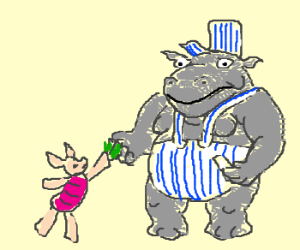 300x250 Piglet Pays Hippo Train Conductor For Ticket