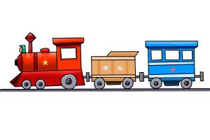 300x200 How To Draw A Train Step By Step For Kids
