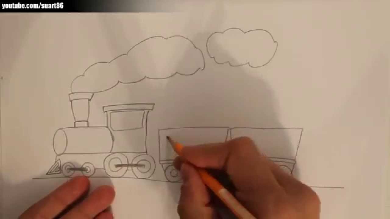 1280x720 How To Draw A Train Easy