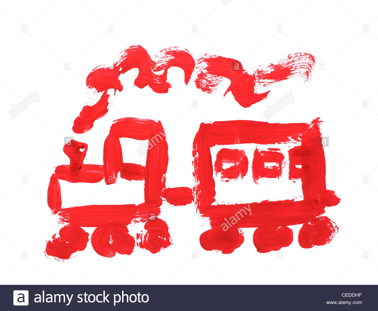 1300x1069 Of The Train Painted With Paint Simple Drawing Stock Photo