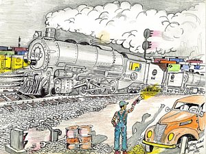 300x225 Train Engine Drawings