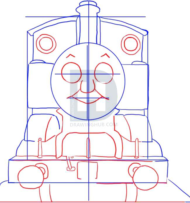 650x695 How To Draw A Train Drawing A Train Draw Train Step By Step