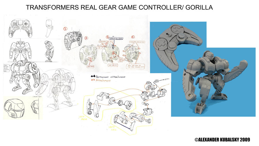 900x508 Transformers Real Gear Game Controller Sketches By